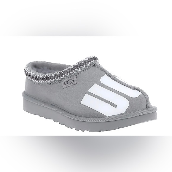 Ugg Womens Tasman Broken Logo Cobble Grey Sandals - Picture 2 of 5